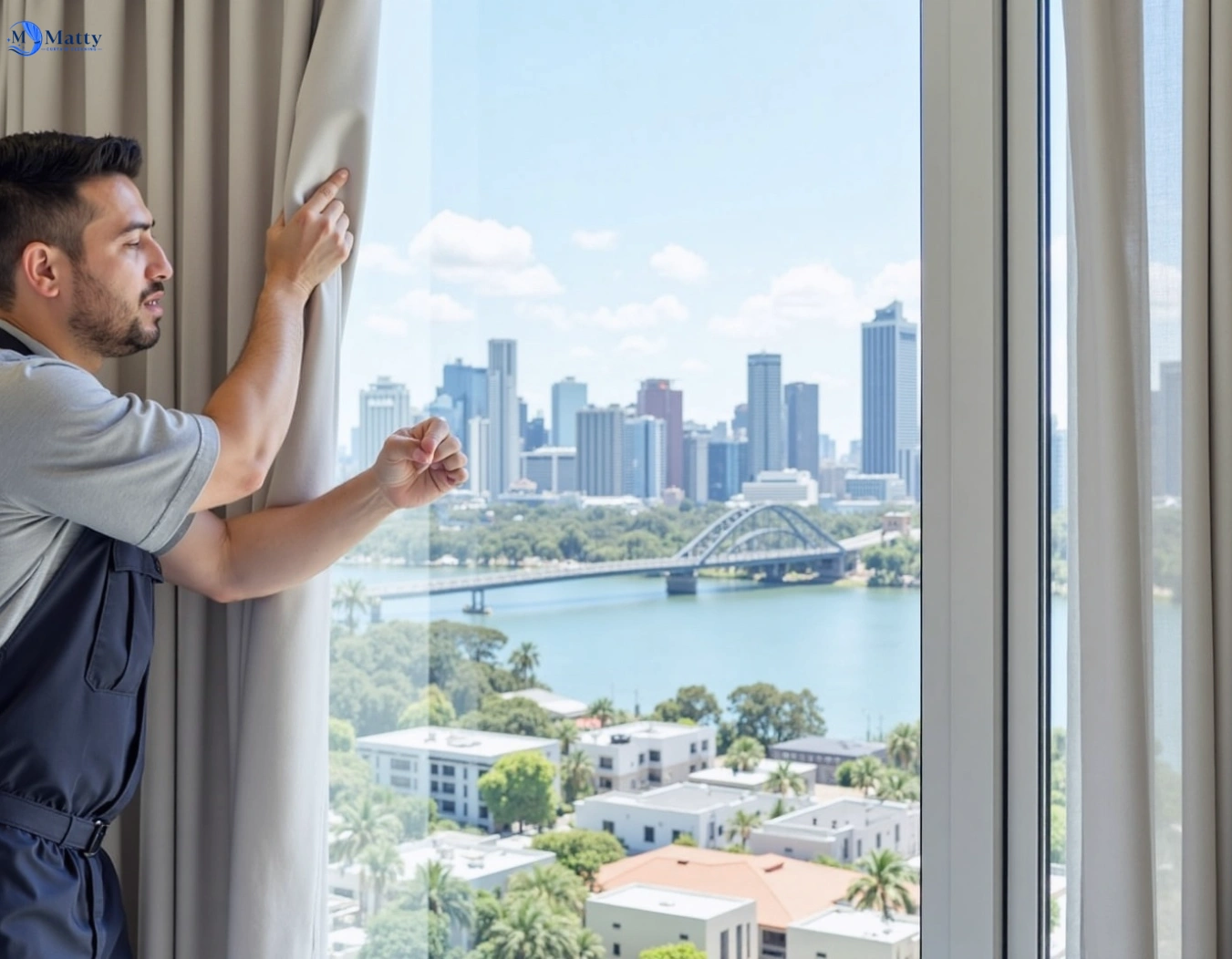 Professional curtain steam cleaning service welsby QLD by Matty Curtain Cleaning